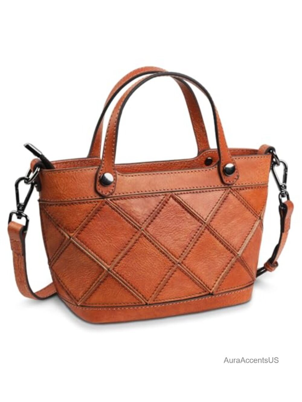 Genuine Leather Small Handbag Crossbody Shoulder Bag Top Handle Purse